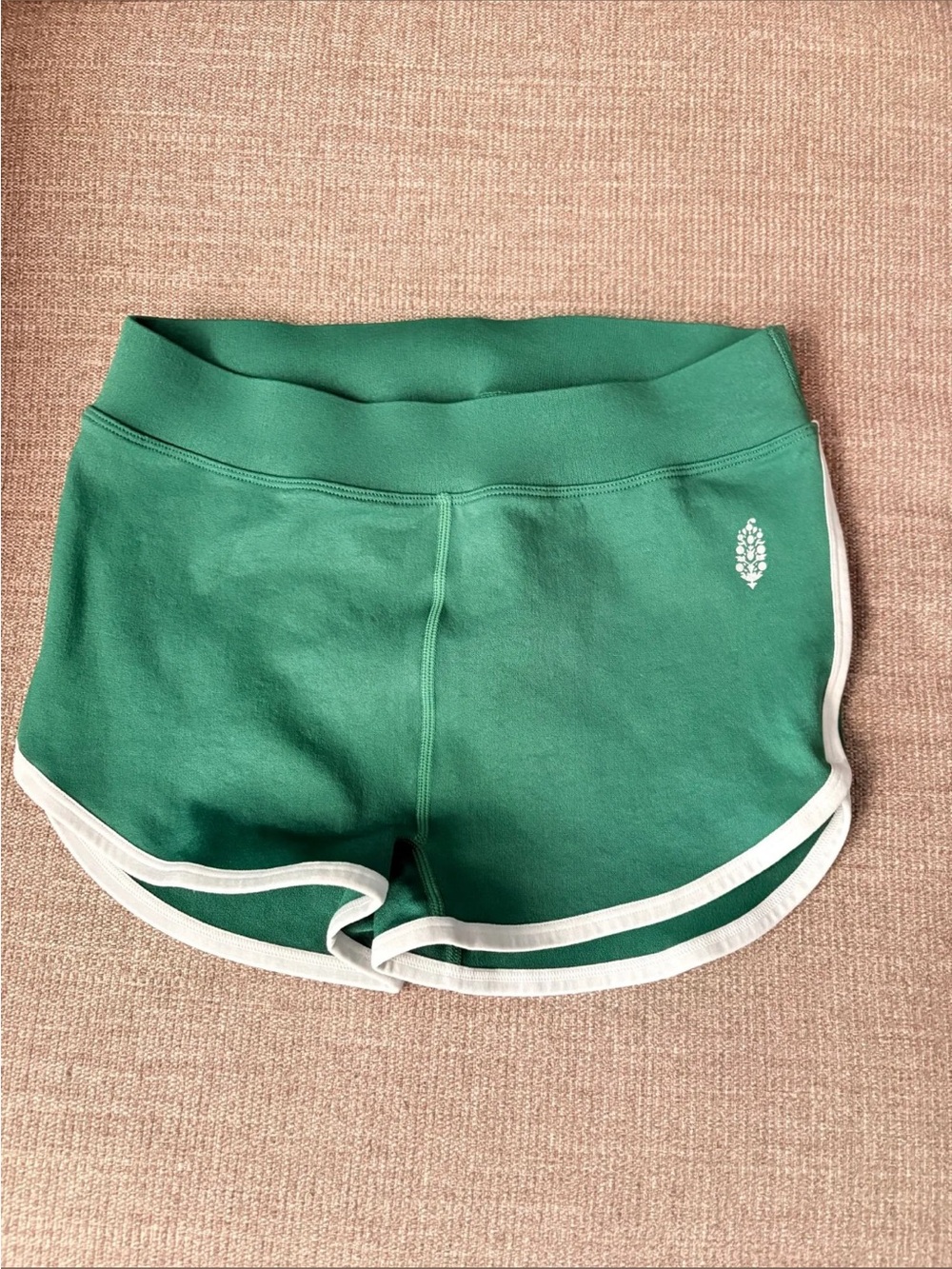 FP Movement by Free People Green Athletic Shorts with White Trim